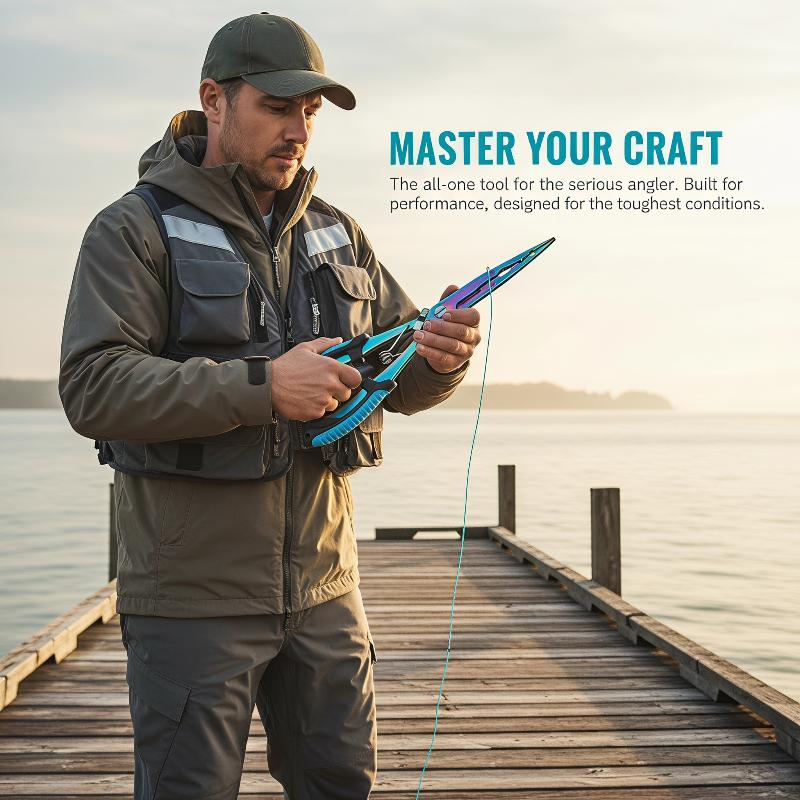 Fishing Equipment Parts - Paslanmaz Çelik Uzatılmış Balıkçılık Pensesi Kaymaz