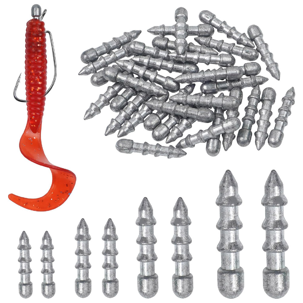 Trout Fishing Lure - 20 adet Tırnak ağırlıkları platinler Solucan