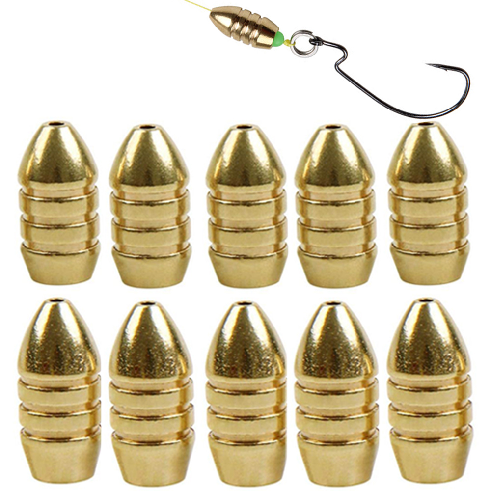 Trout Fishing Lure - 10 adet Pirinç Balıkçılık Ağırlığı Bakır