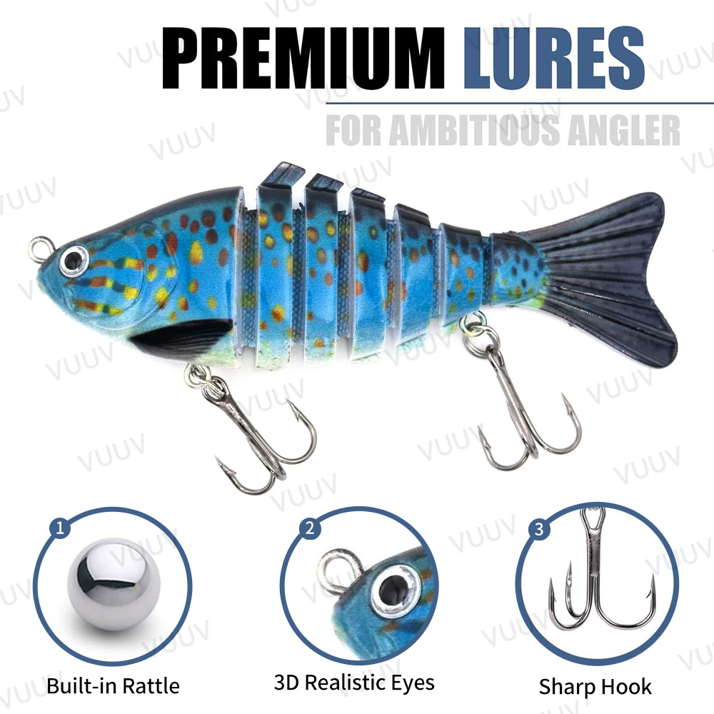 10 adet Çok Eklemli Swimbait B - Trout Fishing Lure incelemesi ve fiyatı